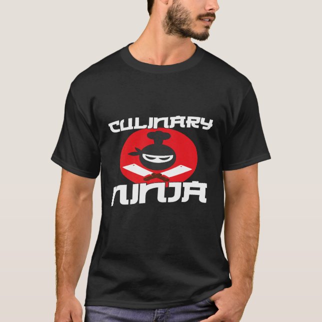 Camiseta Ninja cozinhar Culinária Para Cozinheiros E Chefs (Frente)