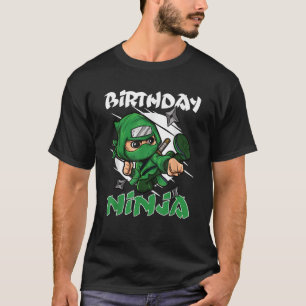 Camiseta Ninja de aniversário, aniversário de criança de gu