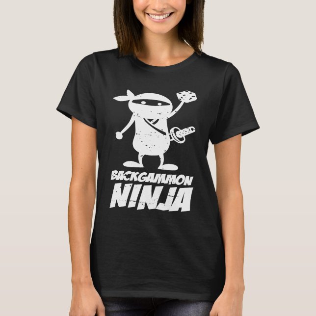 Camiseta Ninja do gamão do conselho (Frente)
