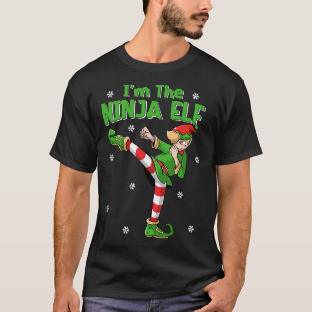 Camiseta Ninja Elf Karate Taekwondo Artes Marciais Cristo M (Frente)