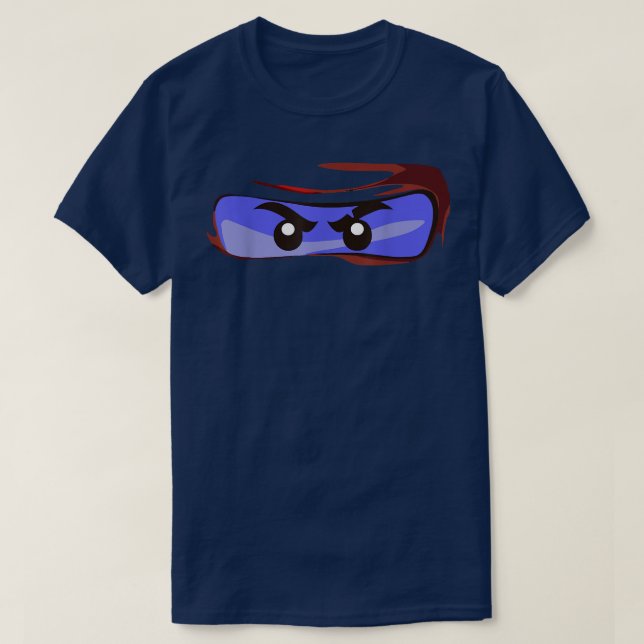 Camiseta Ninja Eyes Brick Funny Birthday Christmas Party Ki (Frente do Design)