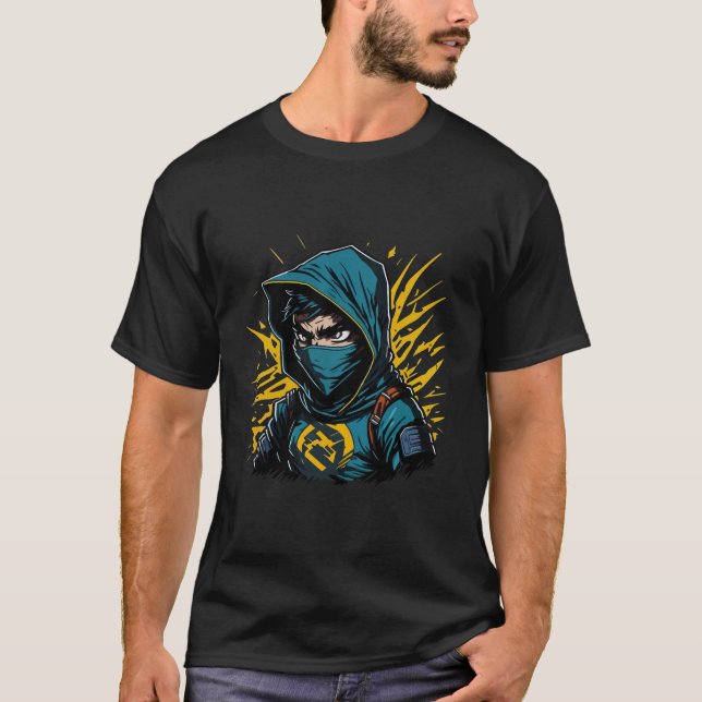 Camiseta Ninja face Warrior Gothic Samurai (Frente)