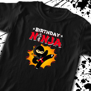 Camiseta Ninja - Festa de Tema de Aniversário