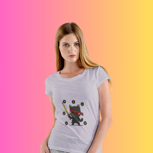 Camiseta Ninja Gato Guerreiro Sombra