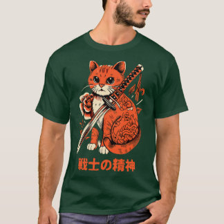 Camiseta Ninja Gato Samurai Japonês
