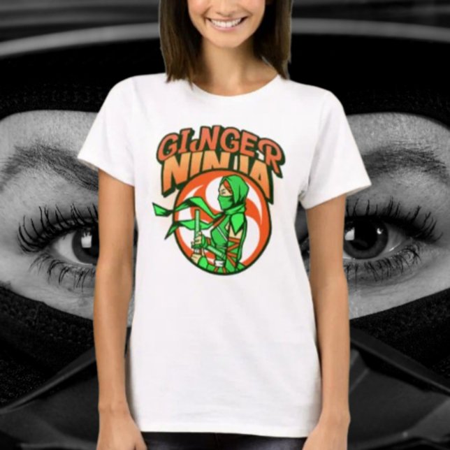 Camiseta Ninja Gengibre Feminino (Criador carregado)