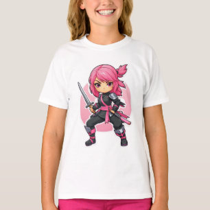 Camiseta Ninja Girl Rosa