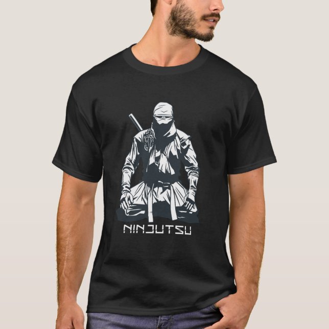 Camiseta Ninja Japonês Ninjutsu Assassin Design (Frente)