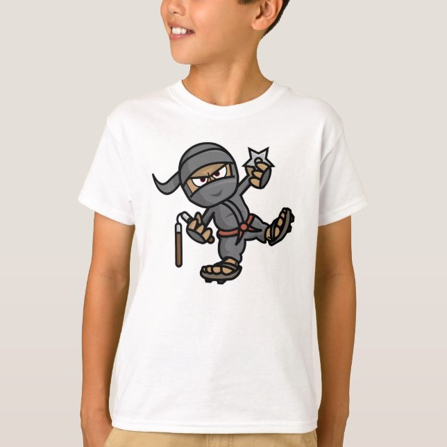 Camiseta Ninja Kids Blue Ringer T-Shirt (Frente)