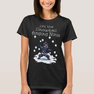 Camiseta Ninja Lançador de Bolas de Neve Divertido para Men
