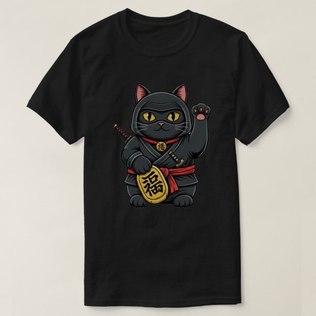 Camiseta Ninja Maneki Neko  (Frente do Design)