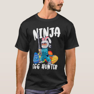 Camiseta Ninja Ninja Egg Hunter Garotos Meninas Feliz Ea