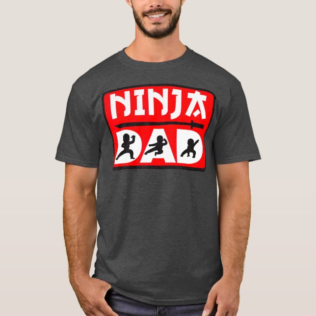 Camiseta Ninja Pai Correspondente Família Ninja Gueror Engr (Frente)