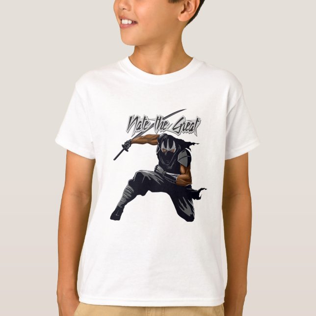 Camiseta Ninja para rapazes. presente de Excelente (Frente)