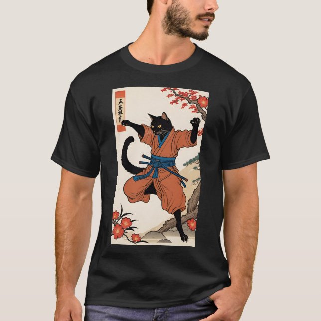 Camiseta Ninja Paws: Greve à Meia-Noite (Frente)