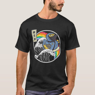 Camiseta Ninja Rubber Duck Surfing Kanagawa Wave Japão Vapo