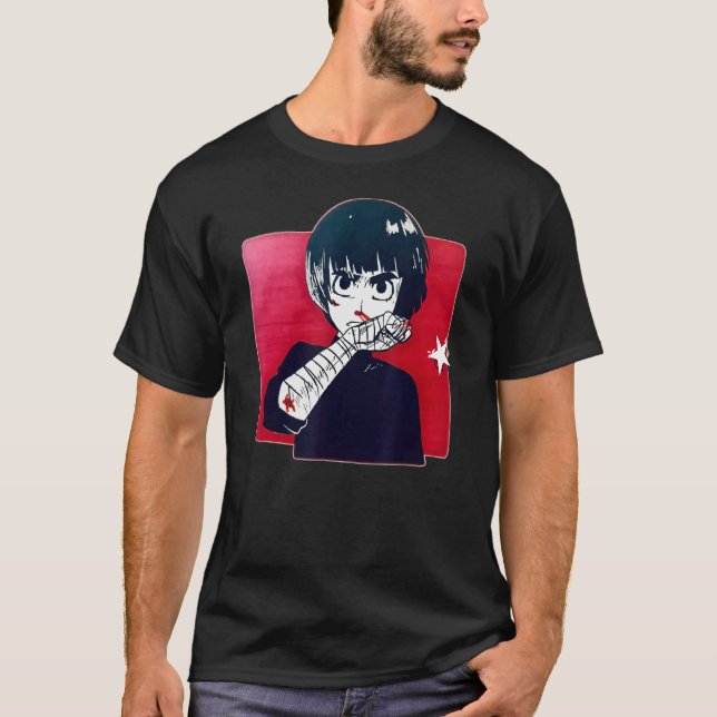 Camiseta Ninja Samurai Fighter Training Duro Boxing Cara Bo (Frente)