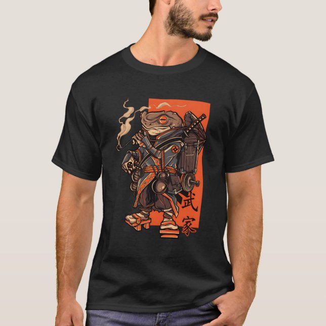Camiseta Ninja Samurai Katana - Toad japonês (Frente)