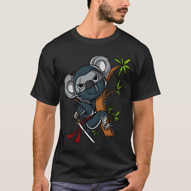 Camiseta Ninja Samurai Urso Koala (Frente)