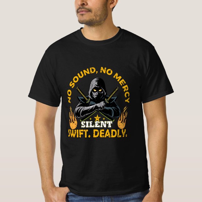 Camiseta Ninja Sem Som Sem Misericórdia – Morte Si (Frente)