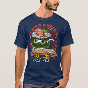 Camiseta Ninja Sushi Roll Comida japonesa