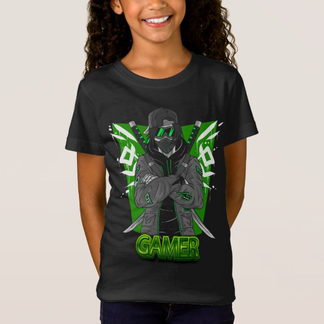 Camiseta Ninja T-Shirt Adorables Gamer Ninja (Frente)