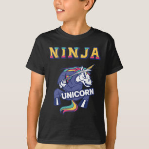 Camiseta Ninja Unicórnio Karatê Chute de Boxe Tailandesa de
