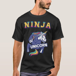 Camiseta Ninja Unicórnio Karatê Chute de Boxe Tailandesa Un