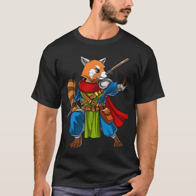 Camiseta Ninja Urso Panda Vermelho (Frente)