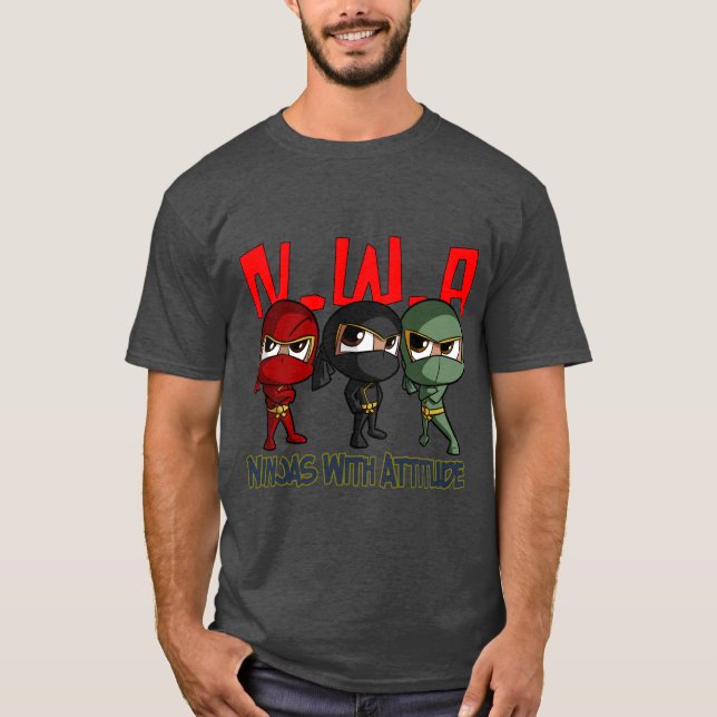 Camiseta Ninjas com atitude de camisa-T (Frente)