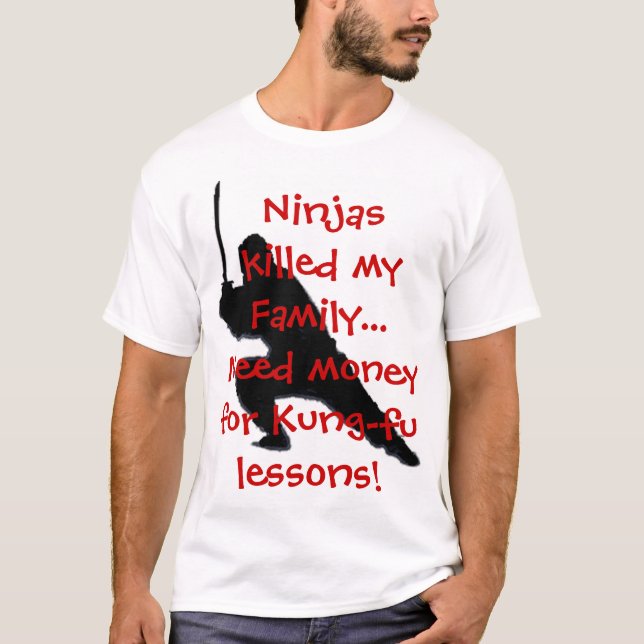 Camiseta Ninjas matou minha família…. (Frente)