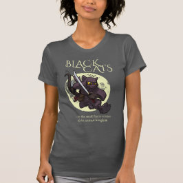 Camiseta Ninjas Peludos Gato Preto Chute Voador Cartoon