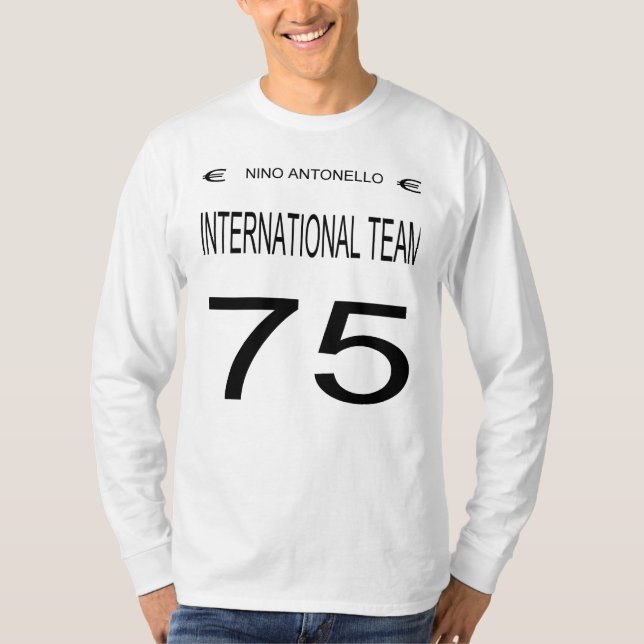 Camiseta Nino Antonello Euro International Team 75 Black (Frente)
