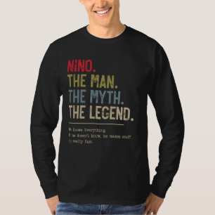 Camiseta Nino O Homem O Mito A Lenda Que Ele Conhece Tudo