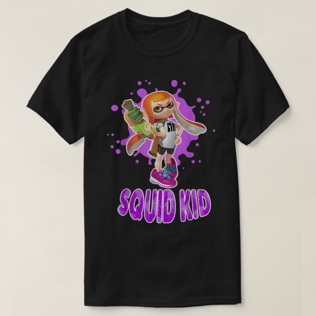 Camiseta Nintendo Splatoon Squid Kid Pink Splat Graphic T S (Frente do Design)