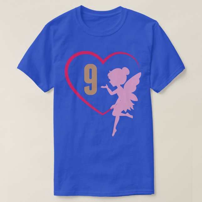 Camiseta Ninth 9th Birthday Party Fairy Tale Girl Princess  (Frente do Design)