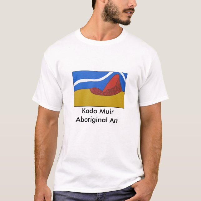 Camiseta nintiranyi, arte do aborígene       de Kado Muir (Frente)