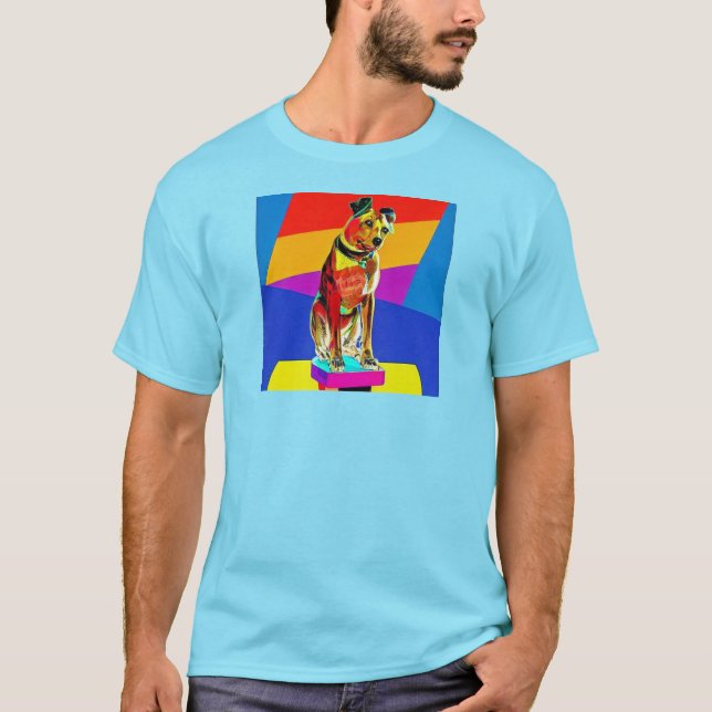 Camiseta Nipper, A Pop de Arte de Cachorro RCA (Frente)