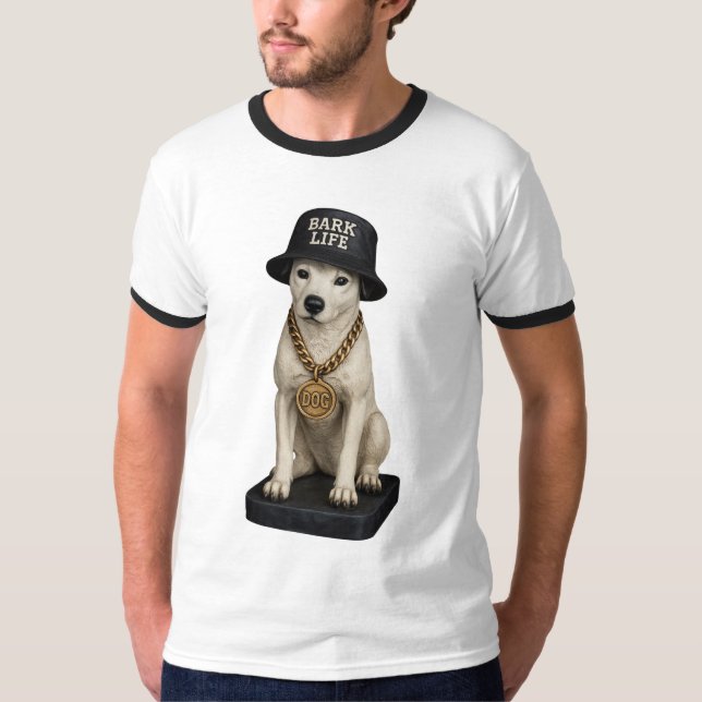 Camiseta Nipper de Vida do latido - Hip Hop RCA Victor Dog (Frente)