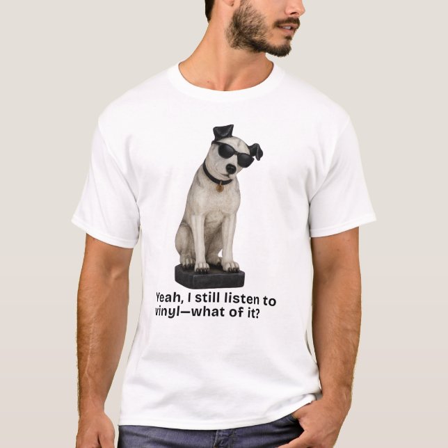 Camiseta Nipper o Cachorro Victor da RCA com sombras (Frente)