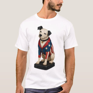 Camiseta Nipper RCA Victor Dog Art no American Flag Blazer