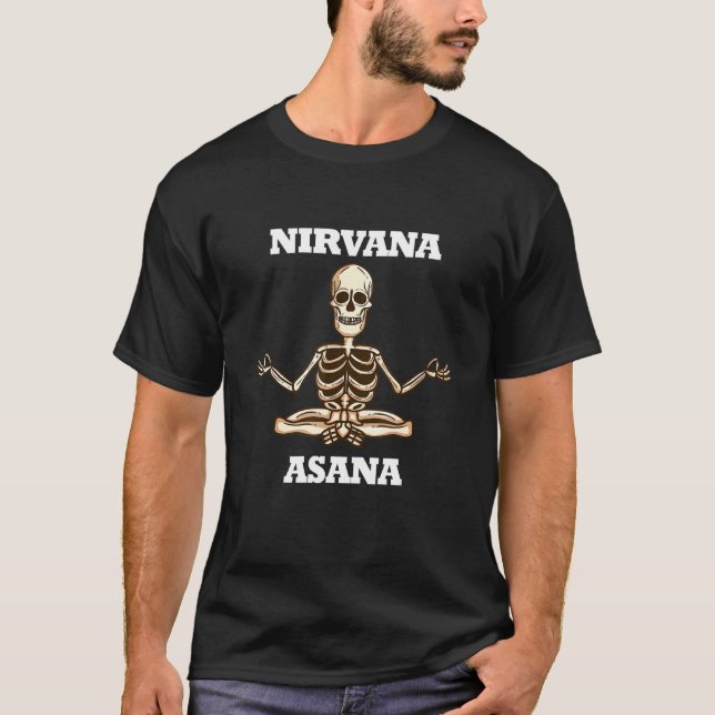 Camiseta Nirvana Asana Skeleton Medeton Energy (Frente)