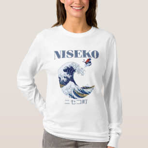 Camiseta Niseko Free Rider, Vintage Arte Japonesa