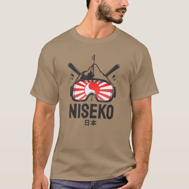 Camiseta Niseko Hokkaido Japan Retro Skiing Souvenir friend (Frente)
