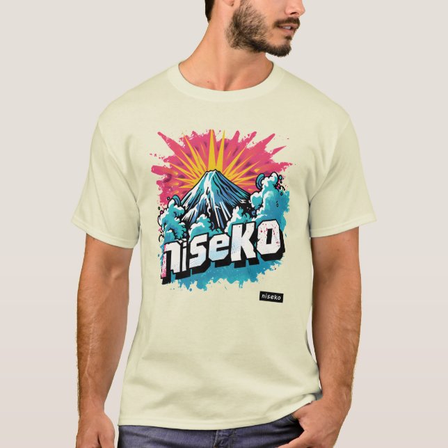 Camiseta Niseko Retro Ski Blast - Hip Winter Resort Tee (Frente)