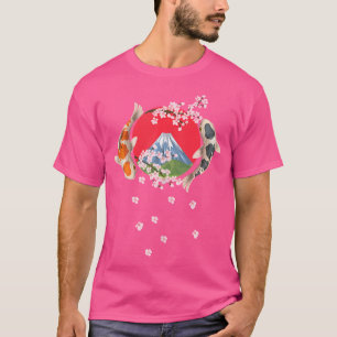 Camiseta Nishikigoi Japonês Koi Carp Fish Chersom M