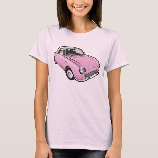Camiseta Nissan Figaro Pink (Frente)