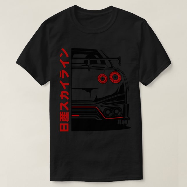 Camiseta Nissan Gtr Nissan GTR R35 Black Print Classic T-Sh (Frente do Design)