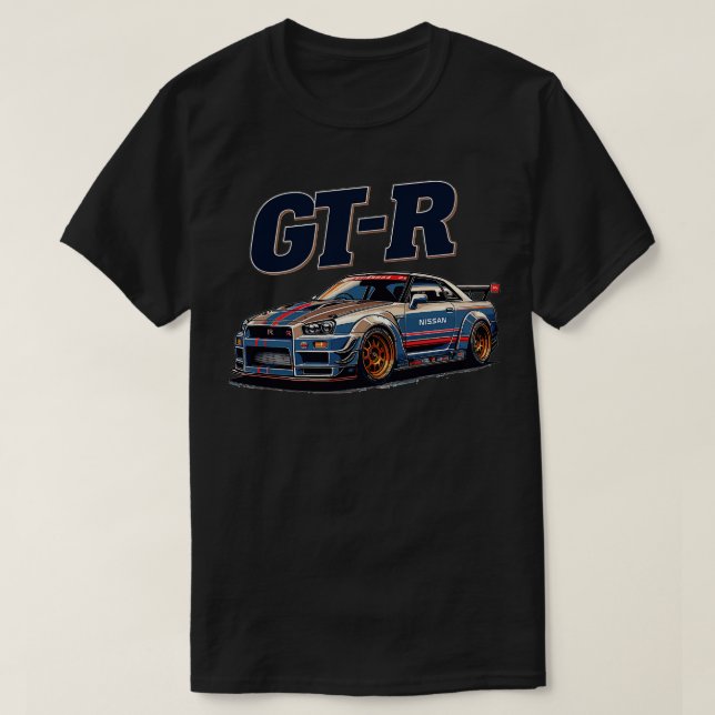 Camiseta Nissan GTR R34 5 (Frente do Design)