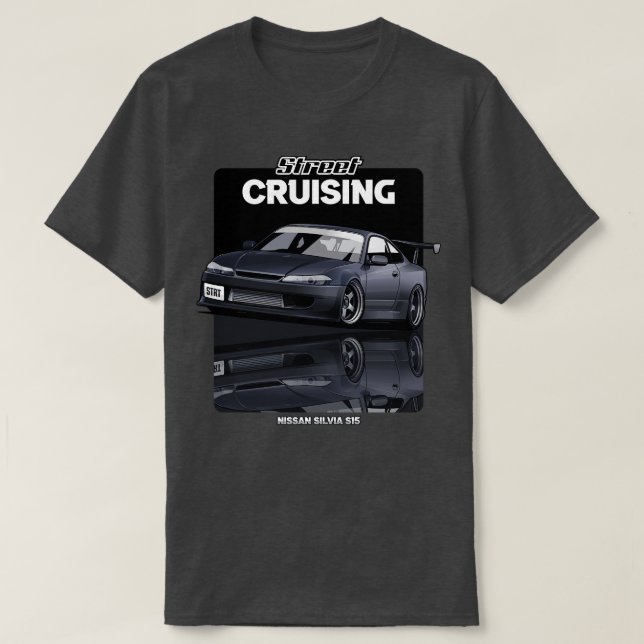 Camiseta Nissan Silvia S15 Street Cruising (Frente do Design)